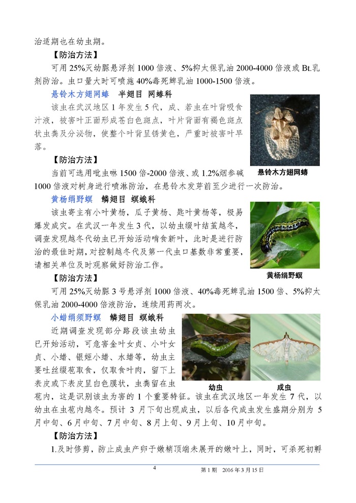 武汉园林植保信息2016年第1期