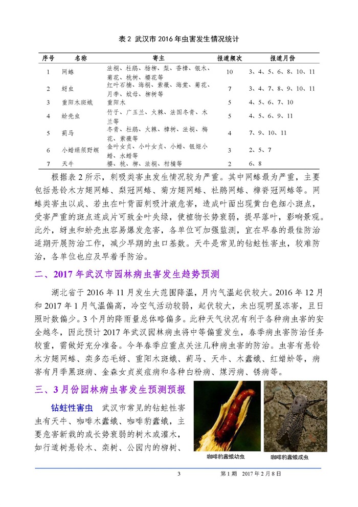 武汉园林植保信息2017年第1期
